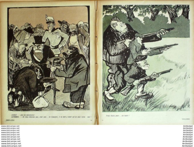 L'Assiette au beurre 1905 # 238 Loubet en Espagne Camara