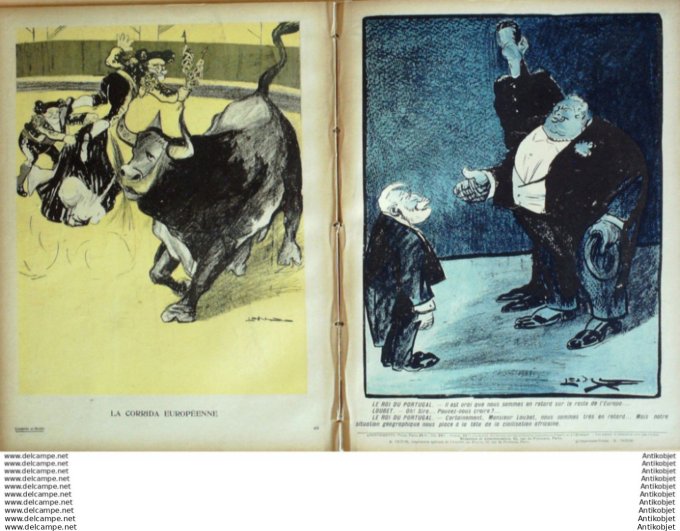 L'Assiette au beurre 1905 # 238 Loubet en Espagne Camara