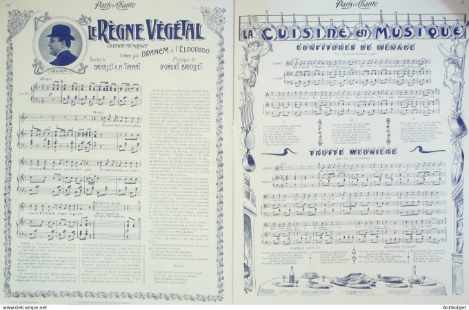 Paris qui chante 1904 n° 77 Darteuil Dechaume Villé Thibaud Honoré Debroussy