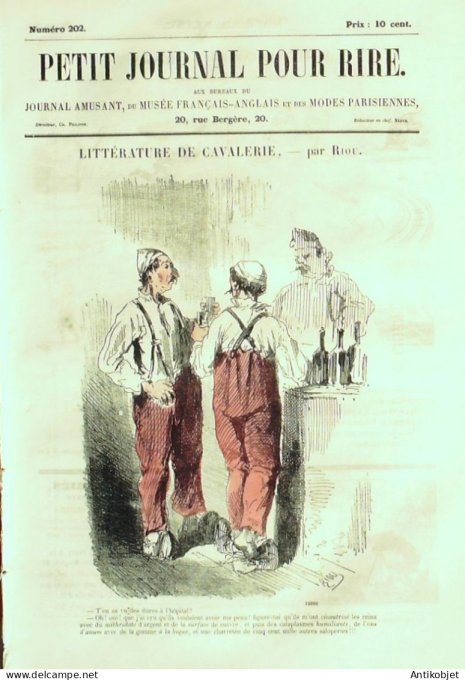 Petit journal pour Rire 1859 # 202 A propos de chiens Randon