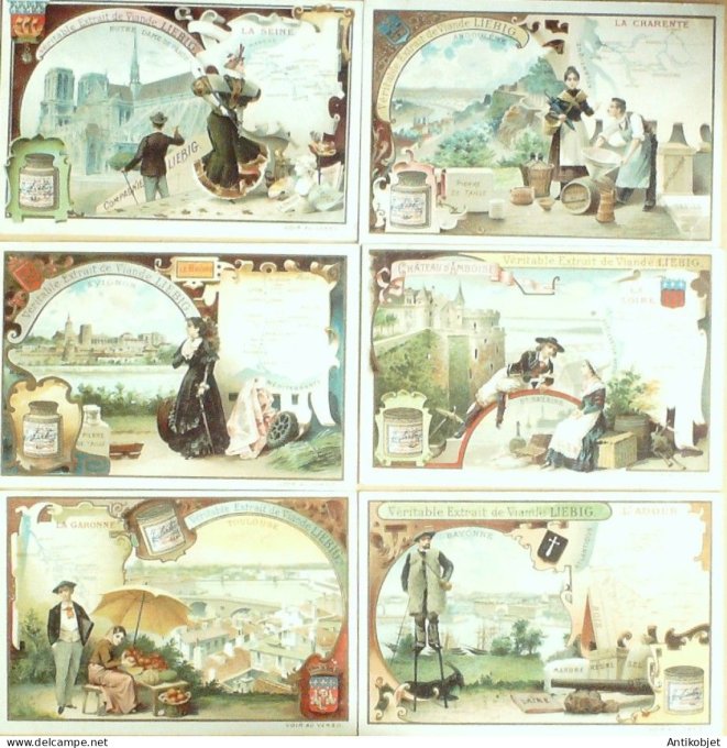 Chromo Liebig Sang  733 Fleuves de France (1903)