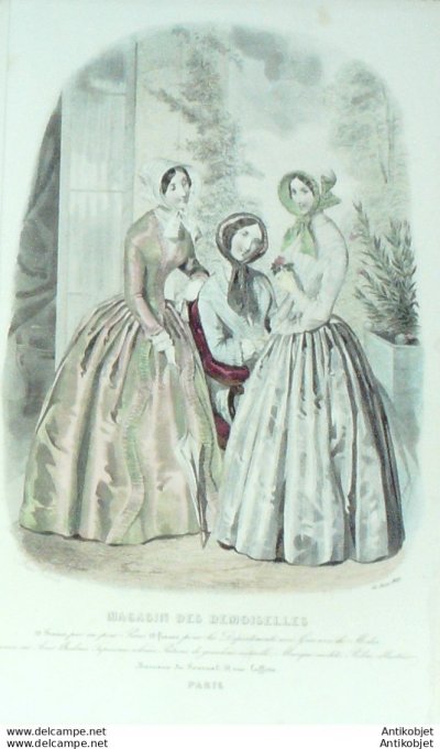 Gravure de mode Magasin des demoiselles 1849 n° 6