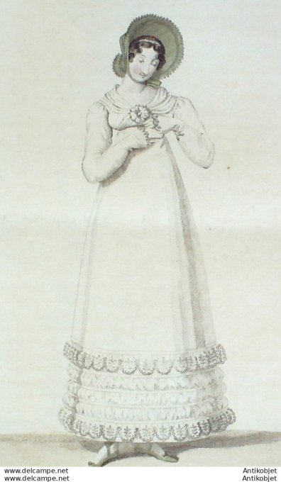 Costume Parisien 1817 # 1679 Fichu noué en rosette croisée