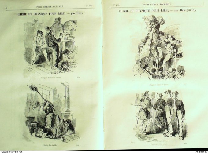 Petit journal pour Rire 1859 # 202 A propos de chiens Randon