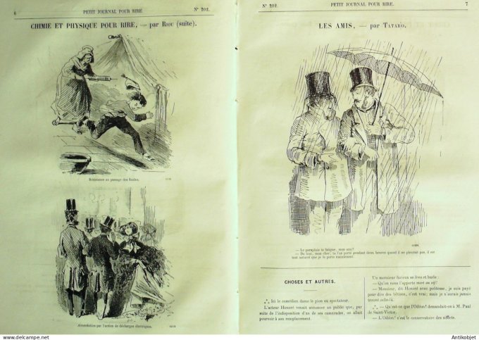 Petit journal pour Rire 1859 # 202 A propos de chiens Randon