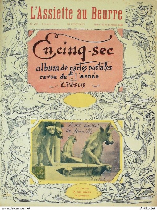 L'Assiette au beurre 1910 n°458 En cinq sec Cartes postales Crésus