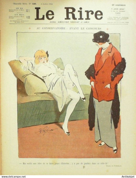 Le Rire 1914-07- 4 # 596 Journal humoristique Ed.Originale Le Soupirant