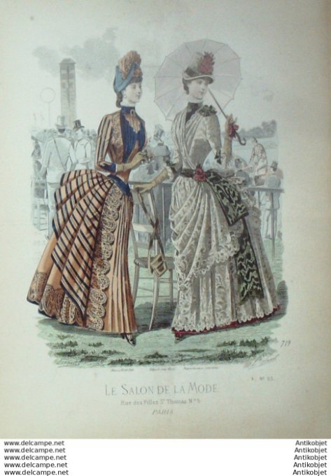 Gravure Mode Salon 1884 #  719 (Old Fashion plate)