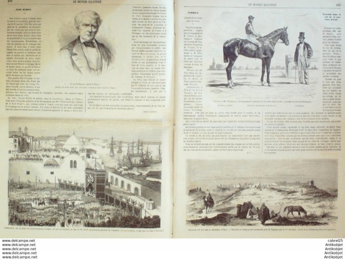 Le Monde illustré 1864 n°375 Algérie Goleah Oran Alger Tagguin Mexique Puebla Usa Pamunkey