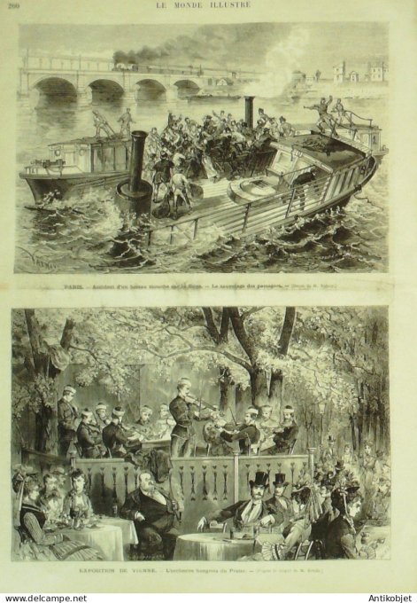 Le Monde illustré 1873 n°863 Villiers-sur-Morin (77)  Metz Courcelles-sur-Nied (57) Procès Mal Bazai