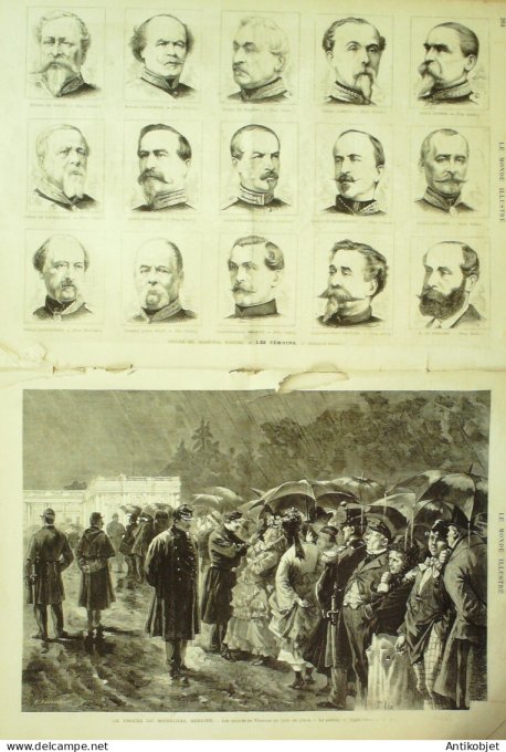 Le Monde illustré 1873 n°863 Villiers-sur-Morin (77)  Metz Courcelles-sur-Nied (57) Procès Mal Bazai