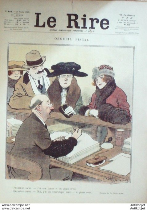 Le Rire 1921-02-26 # 108 Journal humoristique Ed.Originale Furor Teutonicus