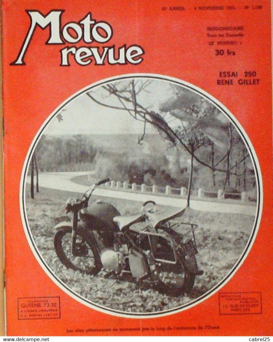 Moto Revue 1952 n° 1109  Rene gilet 250 Norton Dominator 250 Ardie 175 Maico