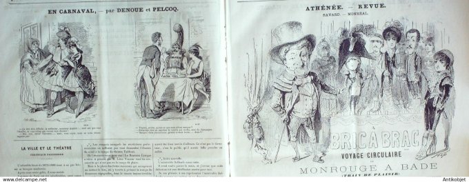 Le Journal Amusant 1880 # 1226 Savard Montreal bric a brac voyage circulaire Montrouge a Bade