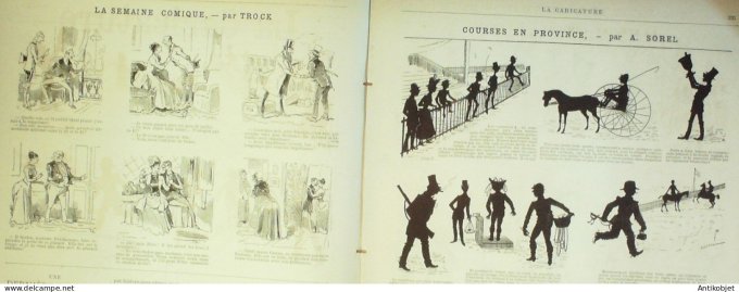 La Caricature 1886 #342 Bains de mer Robida Moutonnet Job Touristes Wogel Loys
