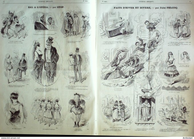 Le Journal Amusant 1880 # 1221 La greffe naturaliste par Mars