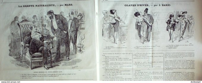 Le Journal Amusant 1880 # 1221 La greffe naturaliste par Mars