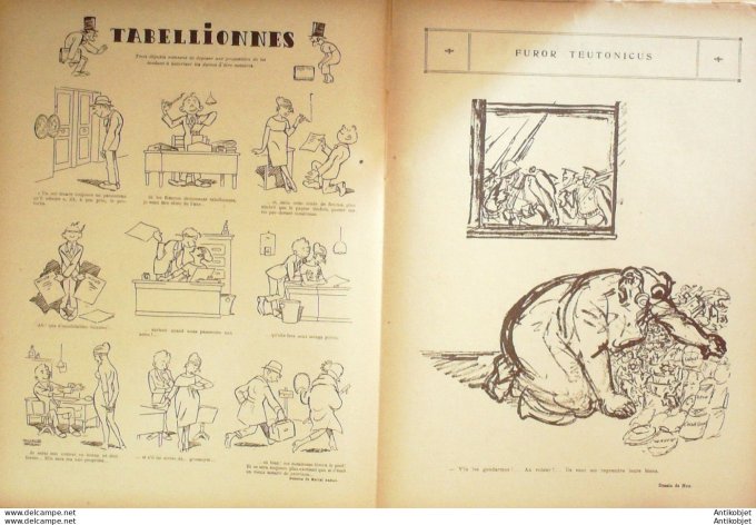 Le Rire 1921-02-26 # 108 Journal humoristique Ed.Originale Furor Teutonicus