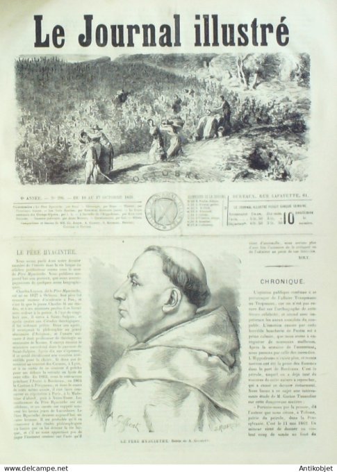 Le journal illustré 1866 n°296 Bordeaux (33) Hippodrome d'Auteuil père Hyacinthe