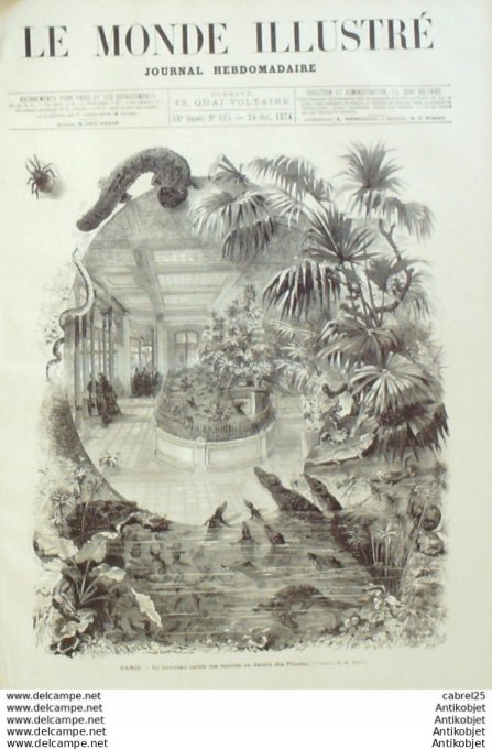 Le Monde illustré 1874 n°915 Charleville (08) Bagneux (92) Espagne Fontarable Beobie Bidassoa Japon 