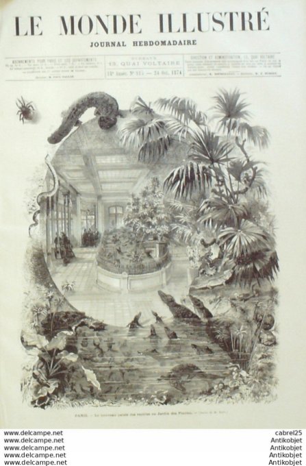 Le Monde illustré 1874 n°915 Charleville (08) Bagneux (92) Espagne Fontarable Beobie Bidassoa Japon 
