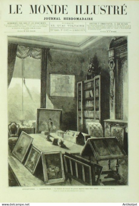 Le Monde illustré 1879 n°1162 Angleterre Cambden-House Egypte Ismail-Pacha  La Haye Delft
