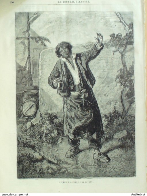 Le journal illustré 1866 n°296 Bordeaux (33) Hippodrome d'Auteuil père Hyacinthe