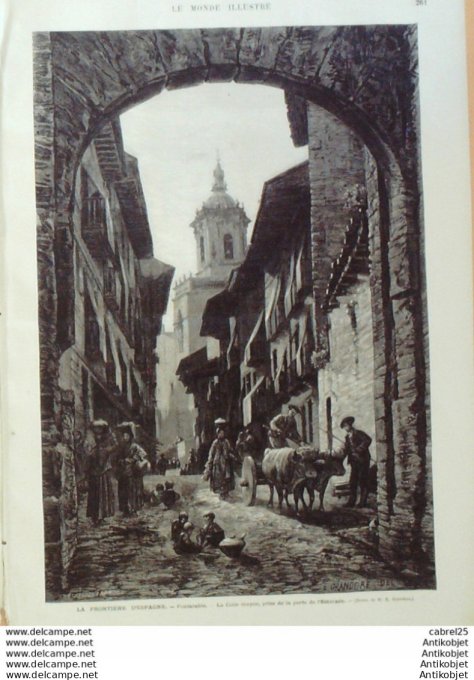 Le Monde illustré 1874 n°915 Charleville (08) Bagneux (92) Espagne Fontarable Beobie Bidassoa Japon 