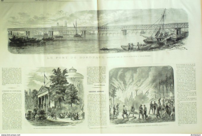 Le journal illustré 1866 n°296 Bordeaux (33) Hippodrome d'Auteuil père Hyacinthe