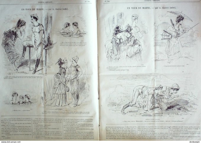 Le Journal Amusant 1870 #  760 Un tour de Marne par Grevin