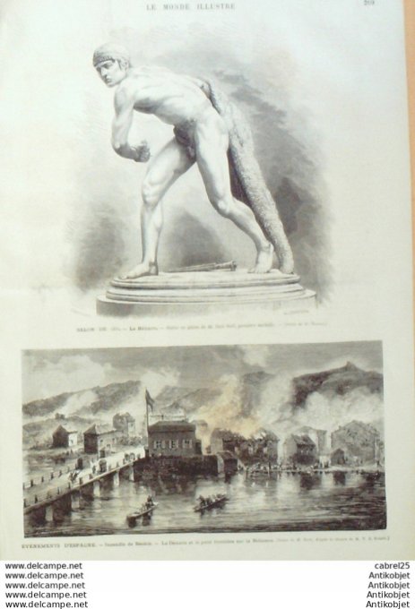 Le Monde illustré 1874 n°915 Charleville (08) Bagneux (92) Espagne Fontarable Beobie Bidassoa Japon 