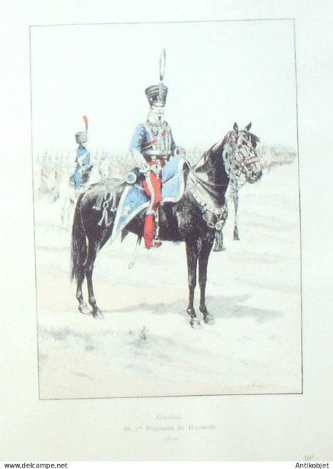 Hussards 1er Régiment de 1810 signé Rouffet
