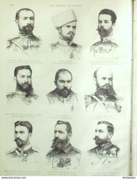 Le Monde illustré 1886 n°1568 Irak Roi Nabuchodonosor Algérie Koubba Bulgarie insurrection