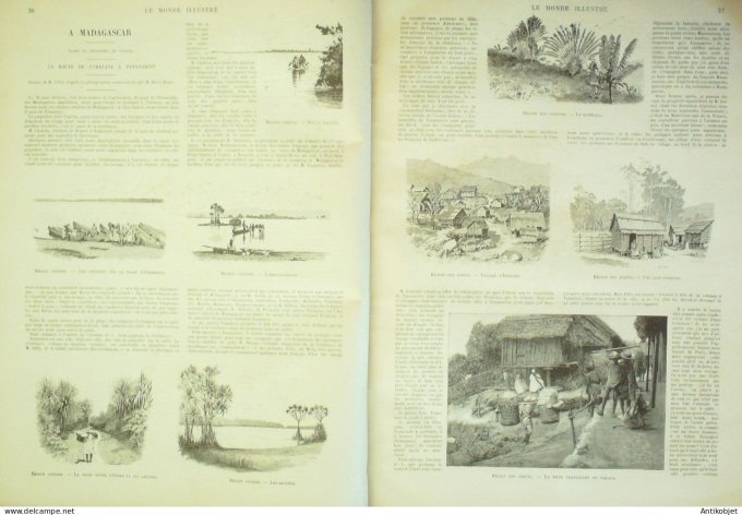 Le Monde illustré 1895 n°1973 Belgique Anvers Madagascar Tananarive Tamatave