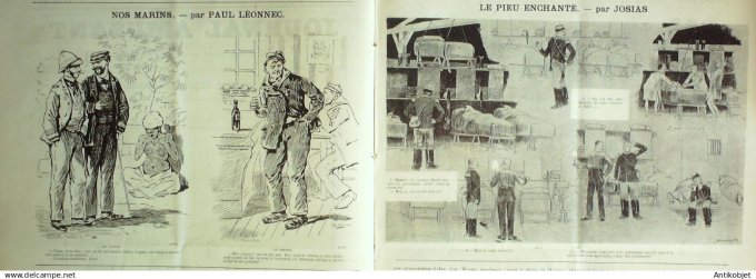 Le Journal Amusant 1889 # 1703 Printemps parisien par Henriot
