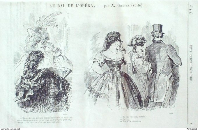 Petit journal pour Rire 1863 # 411 A propos d'etrennes Grevin