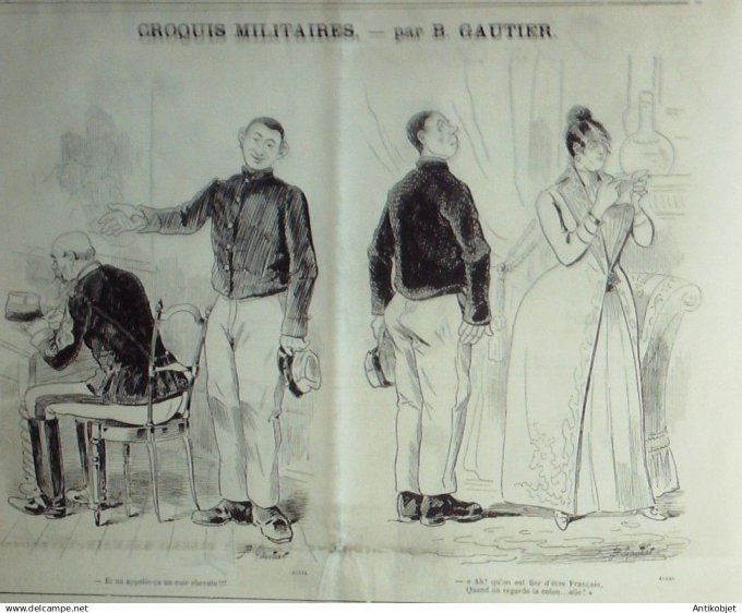 Le Journal Amusant 1889 # 1703 Printemps parisien par Henriot