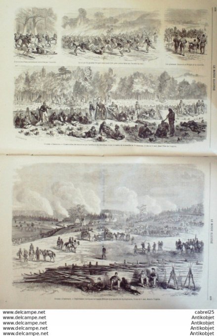 Le Monde illustré 1864 n°376 Usa Spottsylvania Wilderness Danemark Duppel