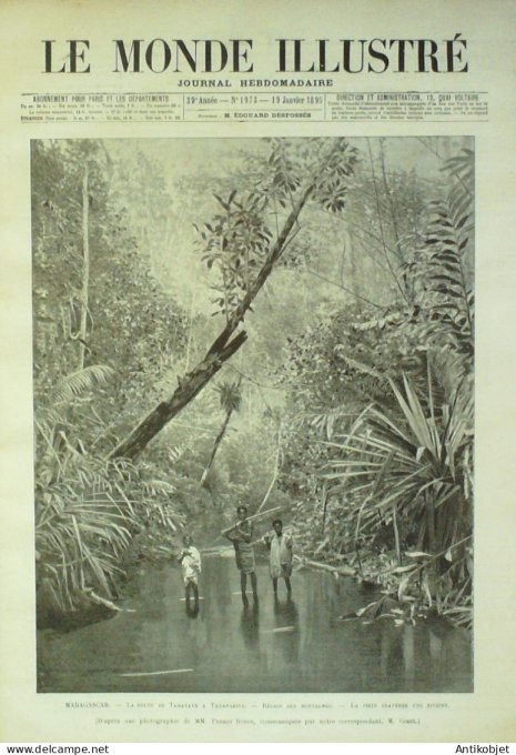 Le Monde illustré 1895 n°1973 Belgique Anvers Madagascar Tananarive Tamatave