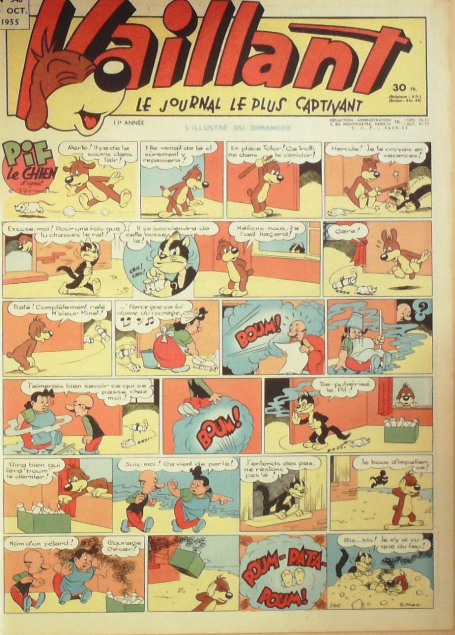 PIF Vaillant 1955 n°546 Capitaine Cormoran Pif le chien