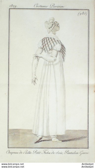 Gravure de mode Costume Parisien 1912 pl.012 MARTIN Charles