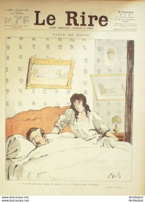Le Rire 1921-01-30 # 104 Journal humoristique Ed.Originale Lyre de chambre