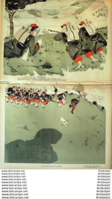 L'Assiette au beurre 1905 # 232 Aux manoeuvres cosaques Mandchourie Ostoya