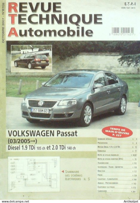Revue Tech. Automobile 2007 n°B709 Volkswagen Passat