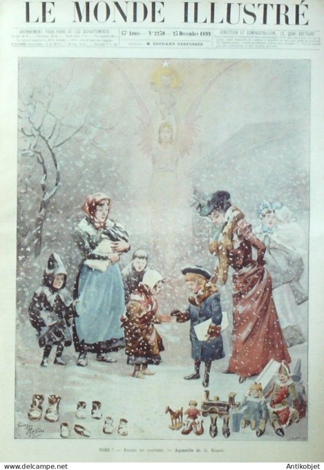 Le Monde illustré 1899 n°2230 Noël des bêtes Oeuvre Mozart Lapaire Mac-Monnies Dhurmer
