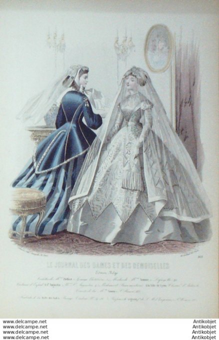 Journal des Dames Demoiselles 1865 # 803 (Maison Antonie) mariée