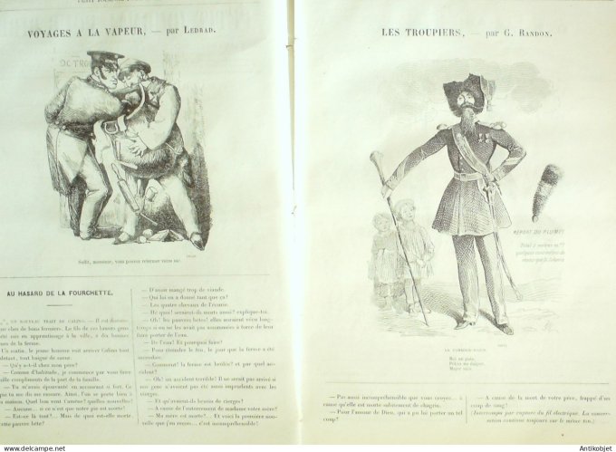 Petit journal pour Rire 1866 # 575 A quoi sert un parapluie Riou