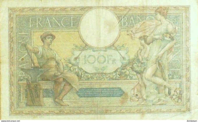 Billet Banque de France 100 francs Luc Olivier Merson Grands Cartouches D.17=10=1925 TTB+