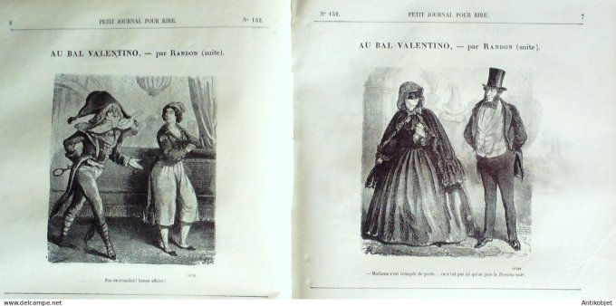 Petit journal pour Rire 1858 # 152 Au Bal Valentino Randon