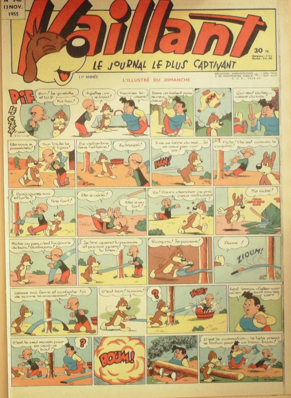 PIF Vaillant 1955 n°548 Capitaine Cormoran Pif le chien